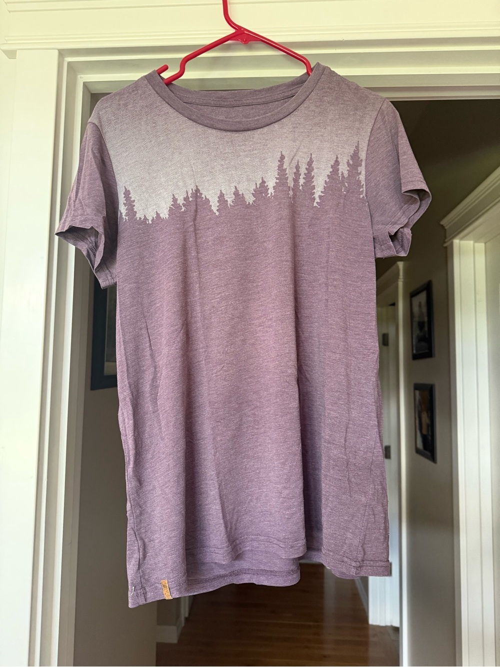 2 Ten-tree tees. Mauve Purple Gradient Forest and olive green Lama